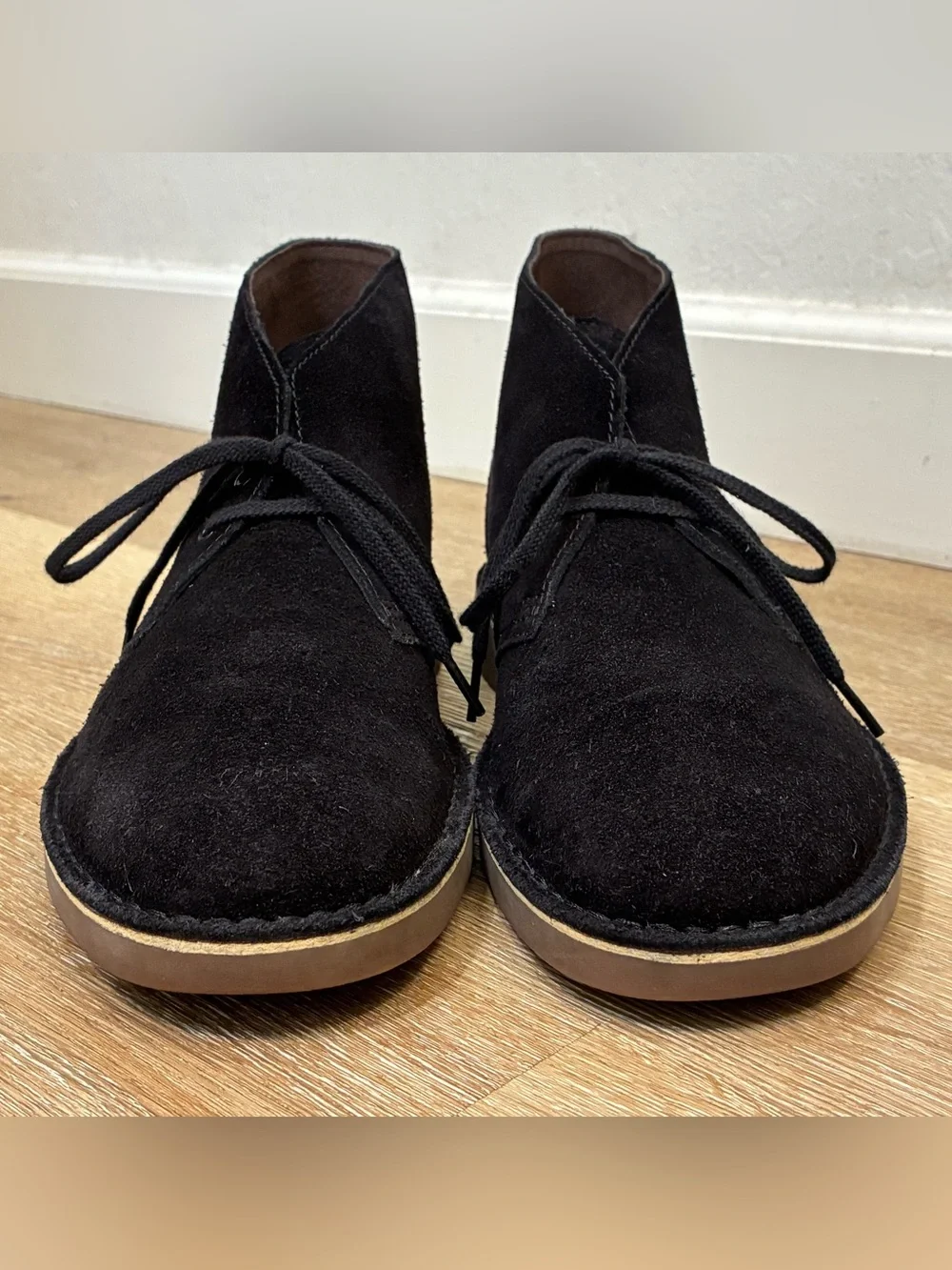 Clarks Bushacre 2 Desert Chukka Boots In Black Suede Men’s Size US 11 EU 44.5